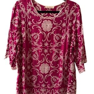 Solitaire Magenta Floral Women's Blouse